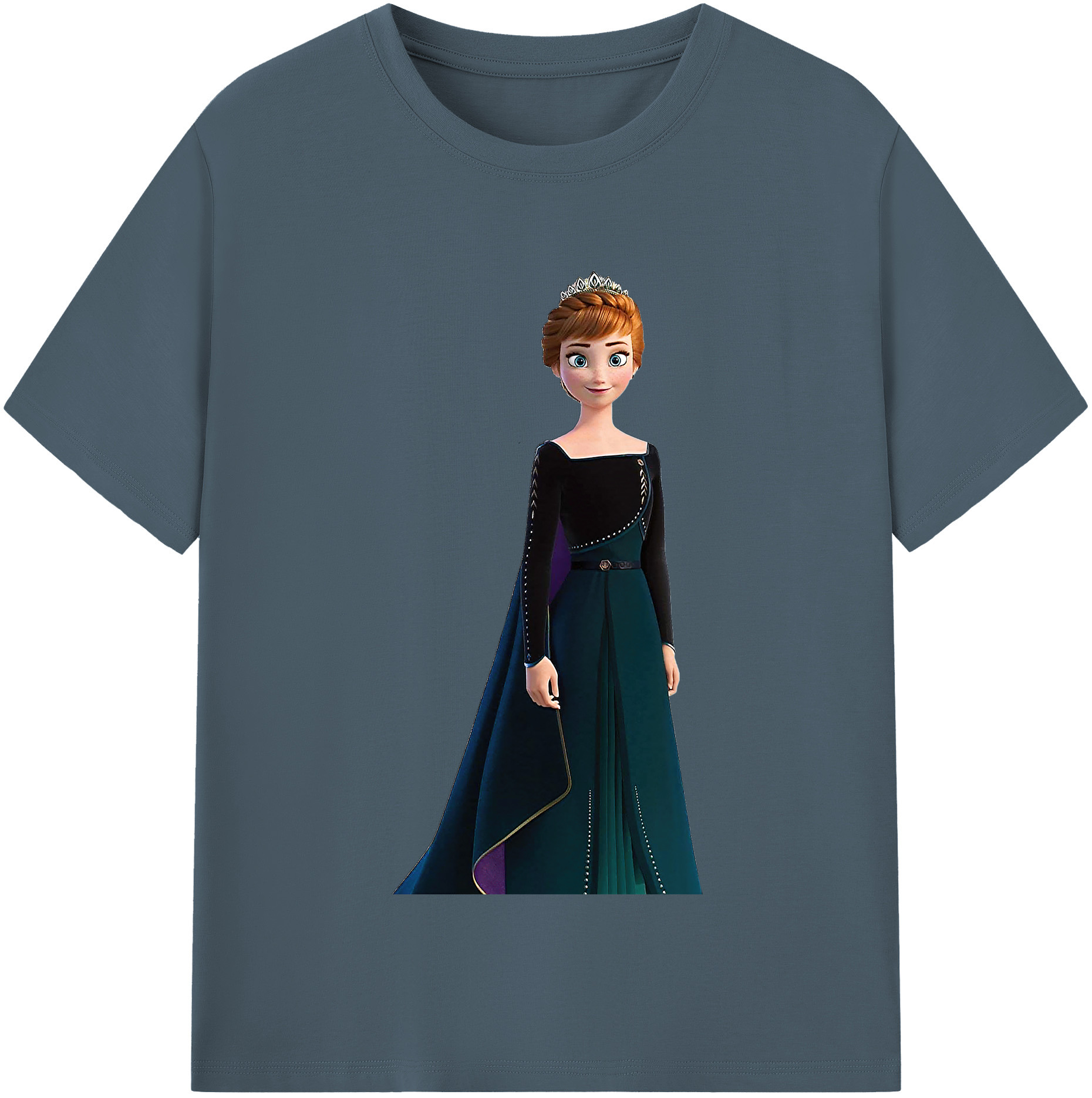 （画像用） アナと雪の女王 アンナ エルサ Frozen Anna Elsa 綿100％半袖Tシャツ（フロントプリント）